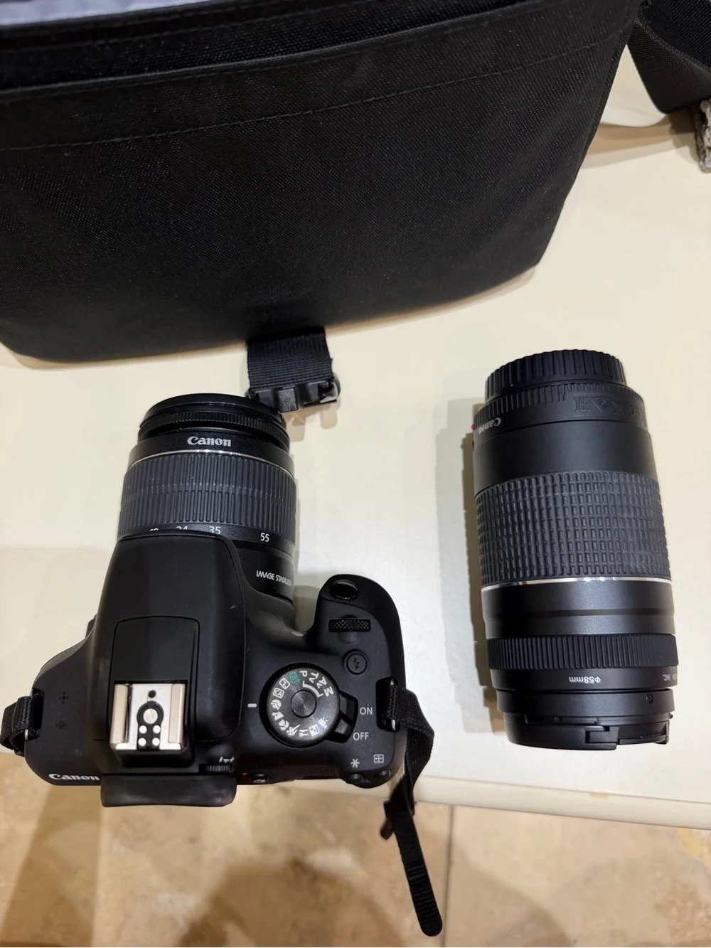 Canon Black DSLR with 18-55mm Kit Lens